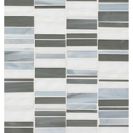 Msi Citi Stax Lapis SAMPLE Textured Glass Film Face Mosaic Tile ZOR-MD-0367-SAM